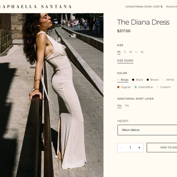 NWT Raphaella Santana The Diana Dress - Picture 1 of 5